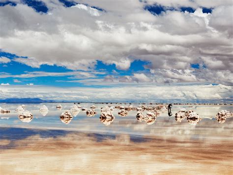 Bolivian Salt Flats Wallpaper Vertical View Landscape Uyuni Salt Flat