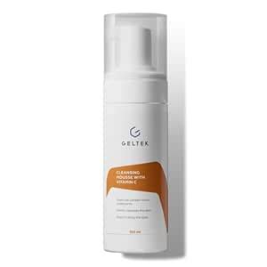 GELTEK Vitamin C Cleansing Mousse | Gentle Foaming Face Cleanser with ...