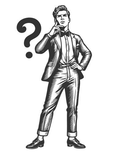 Confused man with dilemma Royalty Free Vector Image