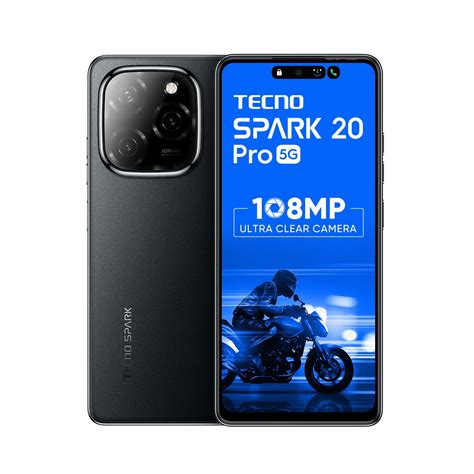 TECNO Spark 20 PRO 5G (Startrail Black, 8GB+256GB)| 108MP Ultra Clear ...