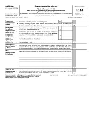 2024 Form IRS 1040-NR - Schedule A (SP) Fill Online, Printable ...