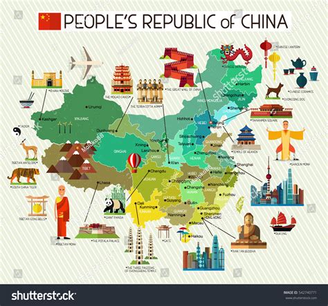 Map China Travel Iconschina Travel Map Stock Vector 542740771 - Shutterstock