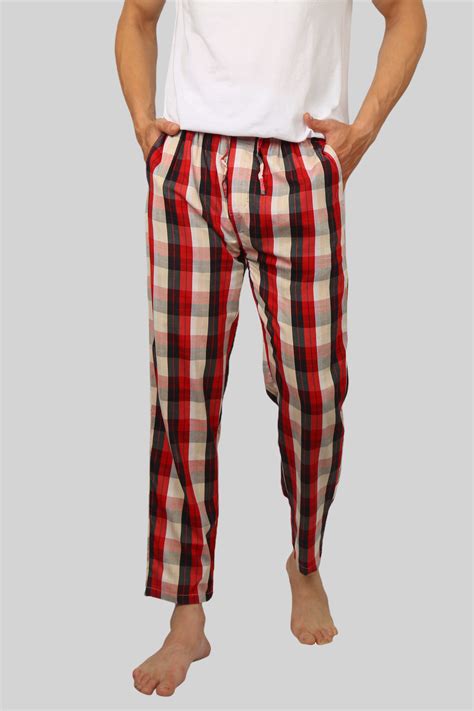 Red and Black Stripe soft and super comfortable checkered pajamas for ...