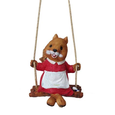 BuyHanging Girl Squirrel Statue for garden decor online — Wonderland ...