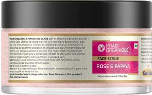 khadi ORGANIQUE Rose & Papaya Face Scrub 50 GM (Pack of 1) Scrub ...