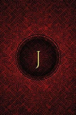 Buy Monogram J Journal: Blank Notebook / Diary / Log (Monogram Crimson ...