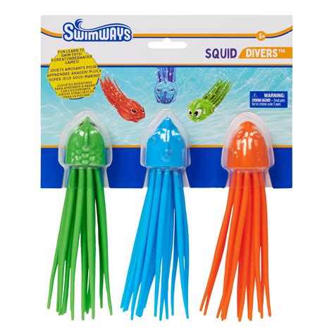 SwimWays SquiDivers Kids Pool Diving Toys, 3 Pack, Bath Toys & Pool ...