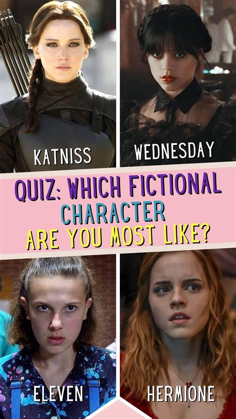 four different women with text that says quiz which fiction character ...