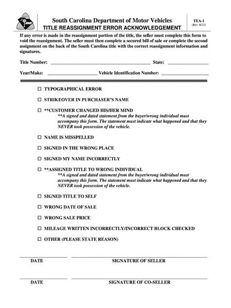 south carolina reassignment Doc Template | pdfFiller