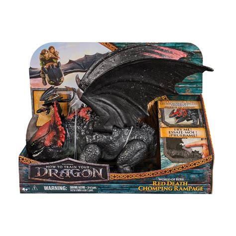 How To Train Your Dragon Red Death Chomping Rampage With Toothless Figures