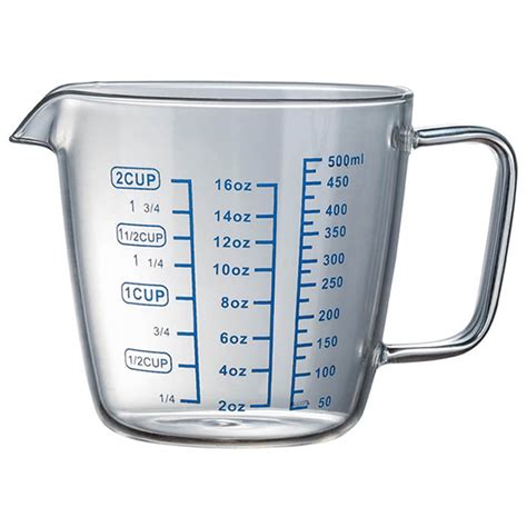 Glass Measuring Cup with Lid Handle, Borosilicate V-Shaped Spout ...