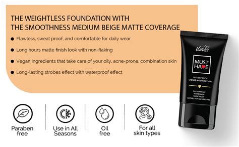 Iba Must Have Waterproof Liquid Foundation - Medium Beige, 30ml | Full ...