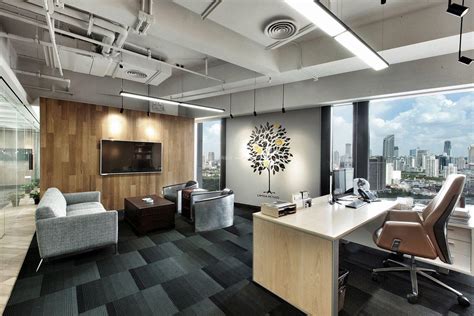 装饰公司的50平米办公室装修图让你大有收获_合抱木装修网