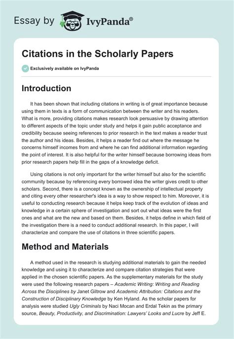 Image result for Paper with Citations Example