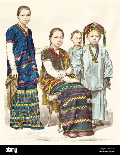 People in Burma in contemporary costume. [automated translation] Stock ...