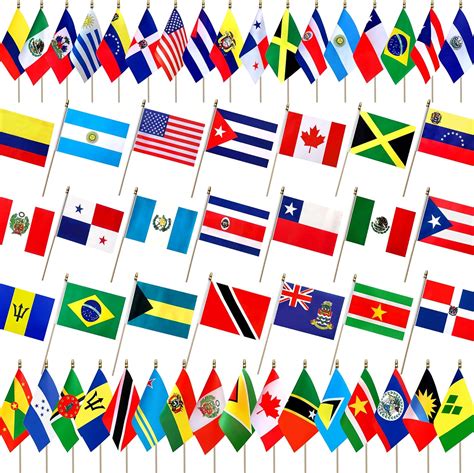 Amazon.com: LZXING 50 Countries North South Central American Flags ...