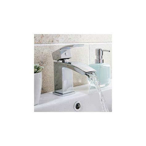 Vellamo City Chrome Mini Basin Mixer Tap & Waste | Drench