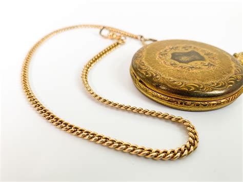 Vintage 12K Gold Filled FORSTNER Pocket Watch Chain - 13 Long Gold ...