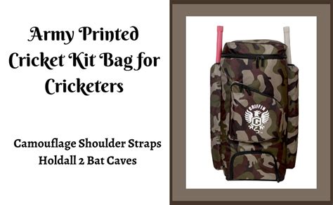 Buy GRIFFIN Army Printed Cricket Kit Bag for Cricketers Player Edition ...