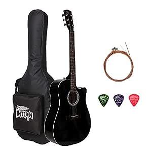 Intern Made in India Acoustic Guitar package. 41 inches Cutaway Guitar ...
