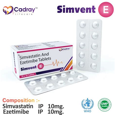 Simvent E Tablet | Simvastatin Ezetimibe Tablet | Cholesterol Medicine