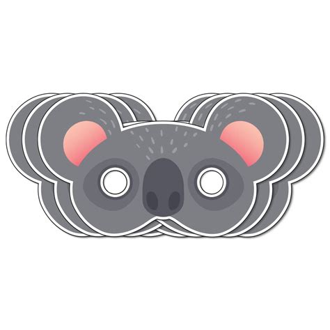 Festiko® Koala Theme Face Masks (12 Pcs), Koala Theme Party Supplies ...
