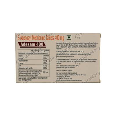 Adesam 400 MG Tablet (10): Uses, Side Effects, Price & Dosage | PharmEasy