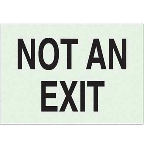 Exit Sign,Not An Exit,7"x10" - Grainger