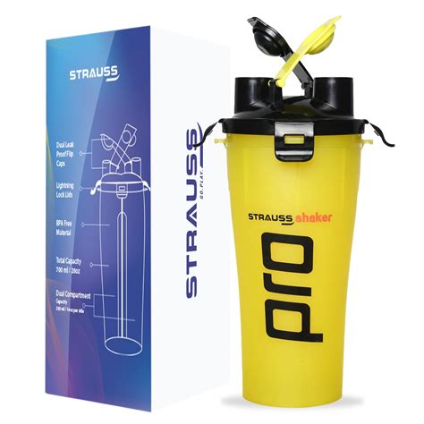 Strauss Dual Shaker Pro 700ml (Yellow) – StraussSport