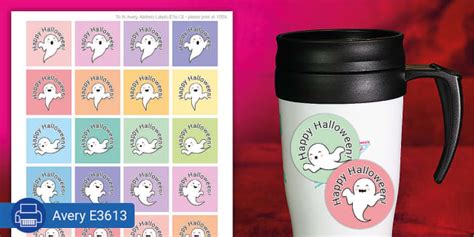 Halloween | Spooky Ghosts | Pastel Colour | Reward Stickers