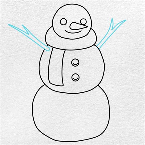 Cute Snowman Drawing - HelloArtsy