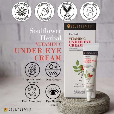 Buy SOULFLOWER HERBAL VITAMIN C UNDER EYE CREAM WITH ROSEHIP ...