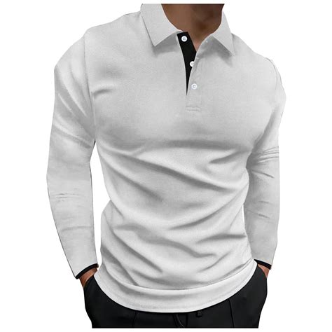 Dovford Mens Golf Shirts Long Sleeve Moisture Wicking Collared Work ...
