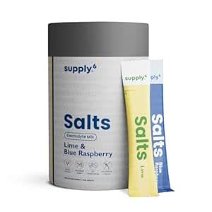 Supply6 Salts | Electrolyte Mix | Zero Added Sugar | Sodium, Potassium ...