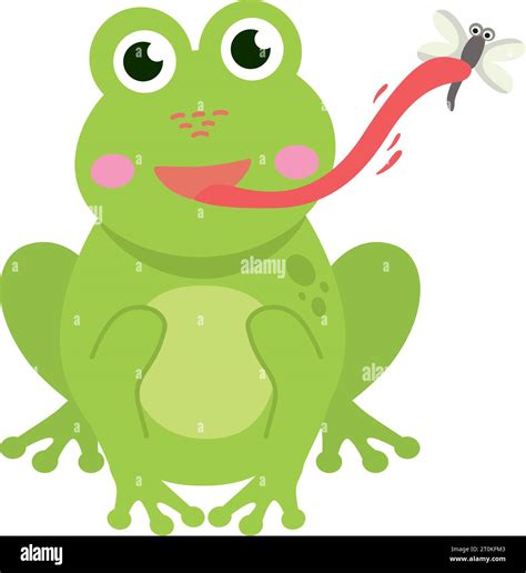 Frog Eating Fly Clipart
