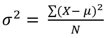 Image result for Variance Formula Example