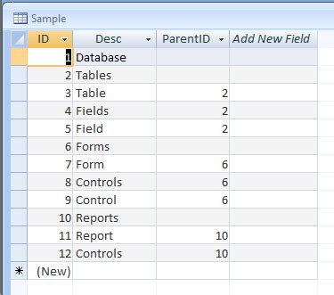 Image result for MS Access TreeView Example