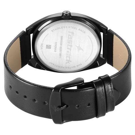 Buy Online Fastrack Snob X Black Dial Leather Strap Watch for Guys ...