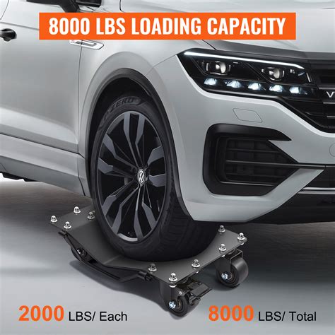 VEVOR Car Dolly Wheel Tire Dolly 4 PCS Heavy Duty Skate Auto Repair Dolly 8000LB | VEVOR US