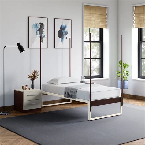 GODREJ INTERIO EQ Single Size Bed Slatted Base with Net Rode (Color ...