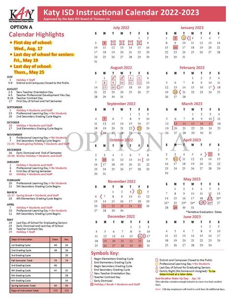 Katy Isd Instructional Calendar 23 24 - 2023 Printable Calendar