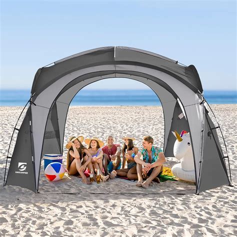 UNP Easy Beach Tent 12 X 12ft Pop Up Canopy UPF50+ Tent with Side Wall ...