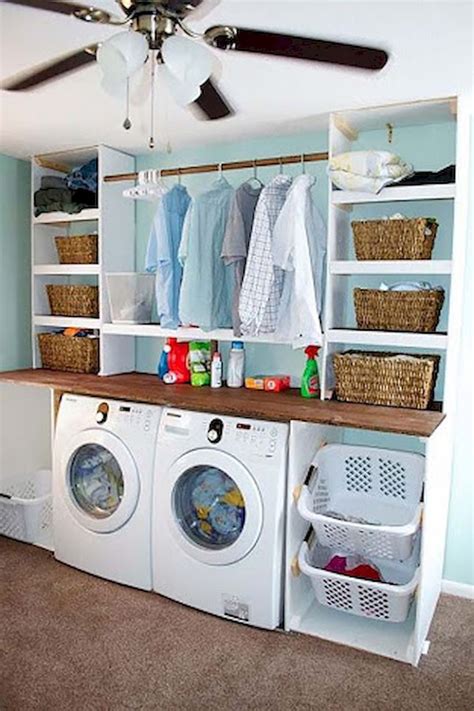 Small laundry room storage and organization ideas (17) | Laundry ...
