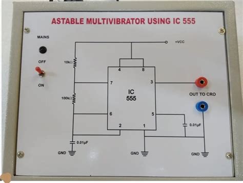 Image result for Astable Opertaion Multivibrator Using 555 Timer IC
