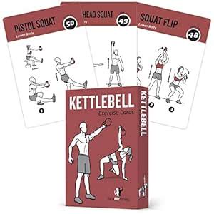 Exercise Cards Kettlebell Home Gym Workouts HIIT Strength Training ...