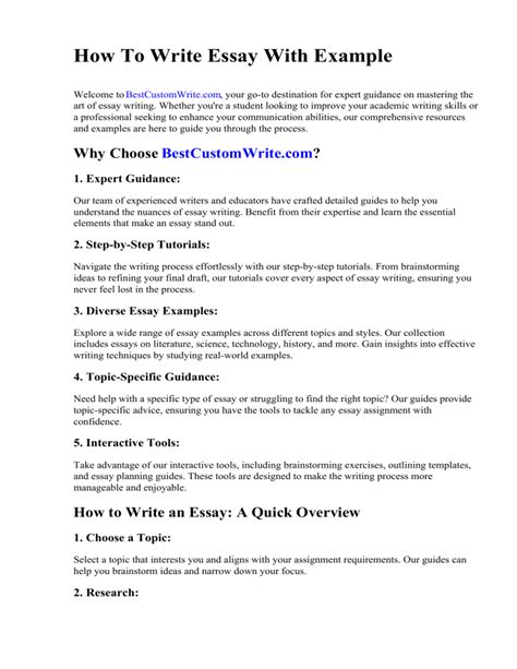 How to Write an Essay Example 的图像结果