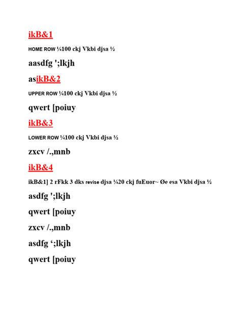 Hindi Typing Practice | PDF