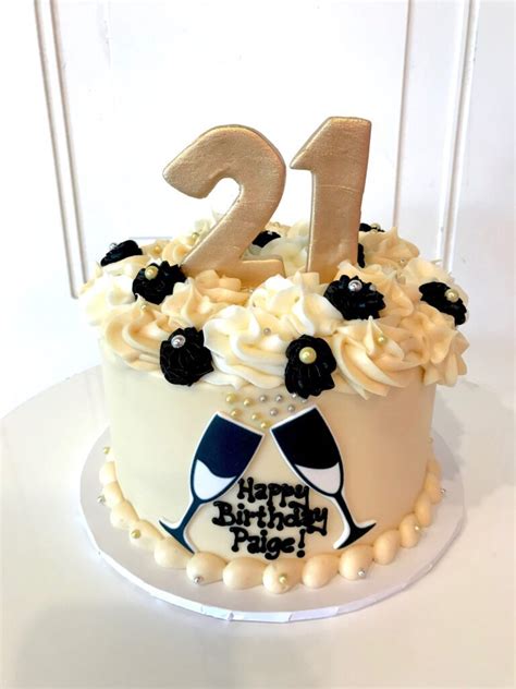 21st Birthday cake - Decorated Cake by The Custom Piece - CakesDecor