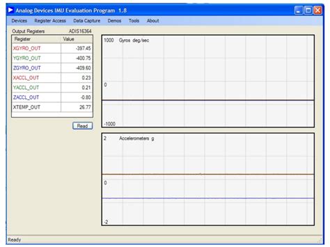 ADIS1636x/40x EVALUATION ON THE EVAL-ADIS [Analog Devices Wiki]