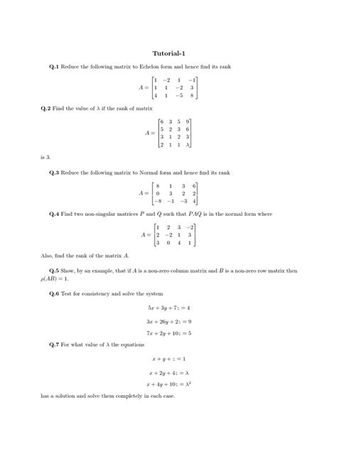 Image result for Matrices Questions